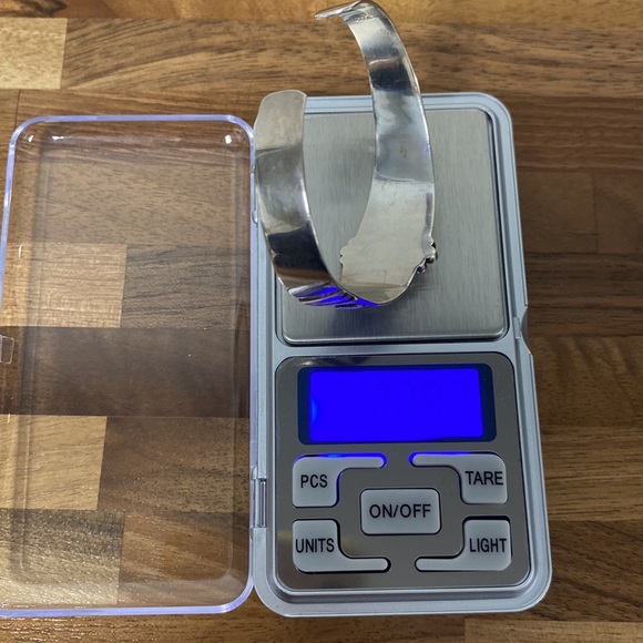 Vintage Abalone Stone 925 Sterling Cuff Bracelet - Picture 12 of 12